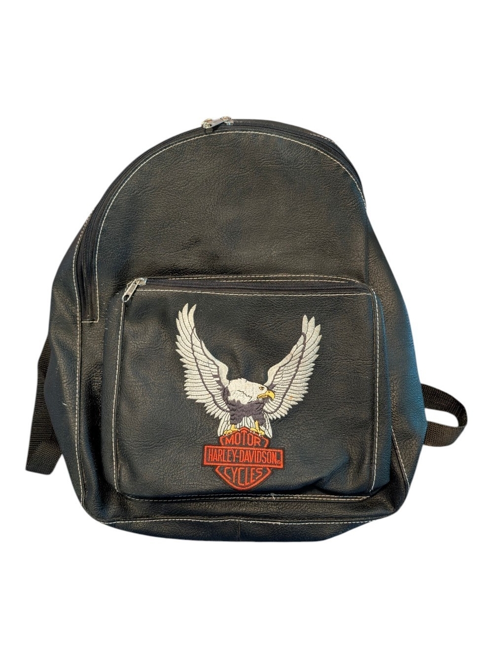 Harley-Davidson Black Eagle Faux Leather Backpack